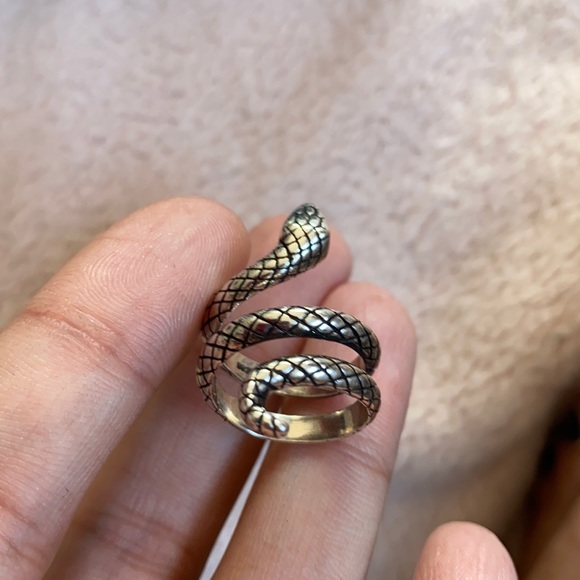 Snake Twist 925 Sterling Silver Ring - Picture 8 of 8